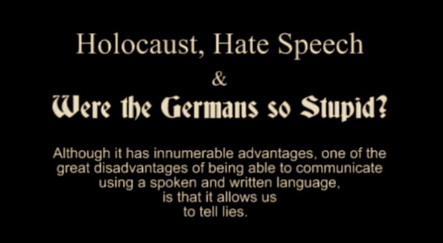 Anthony Lawson - Holocaust, hate speech and were the Germans so stupid?